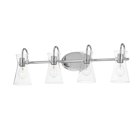 Maxim Lighting Ava 4-Light Bath Vanity, Polished Chrome 12484CLPC